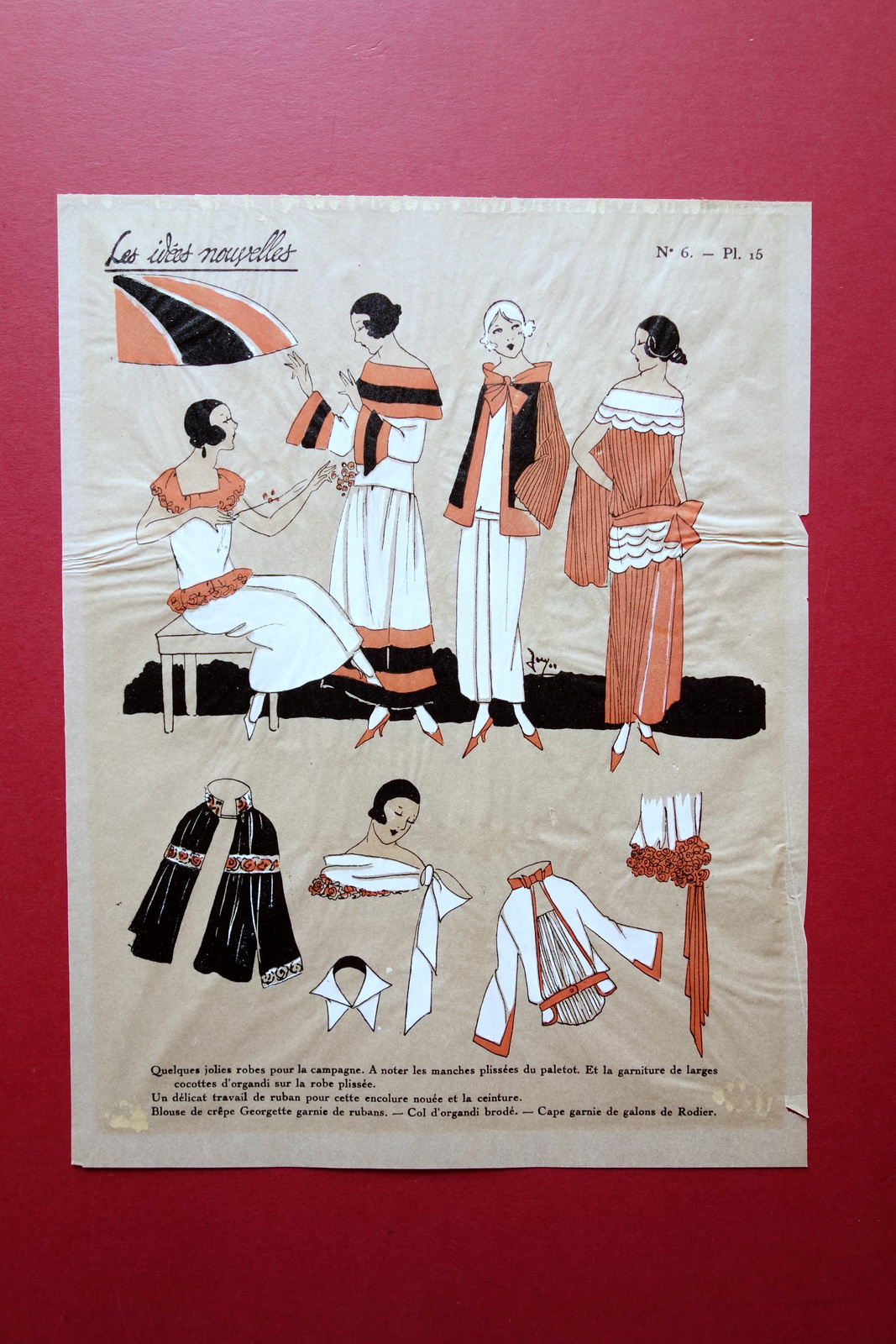 Tavola Pubblicitaria Moda Femminile Les Idees Nouvelles Ponchard Primo '900