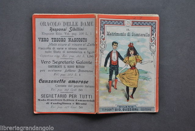 Teatro Maschere Farsa Matrimonio di Stenterello Dopo Sua Morte Gussoni …