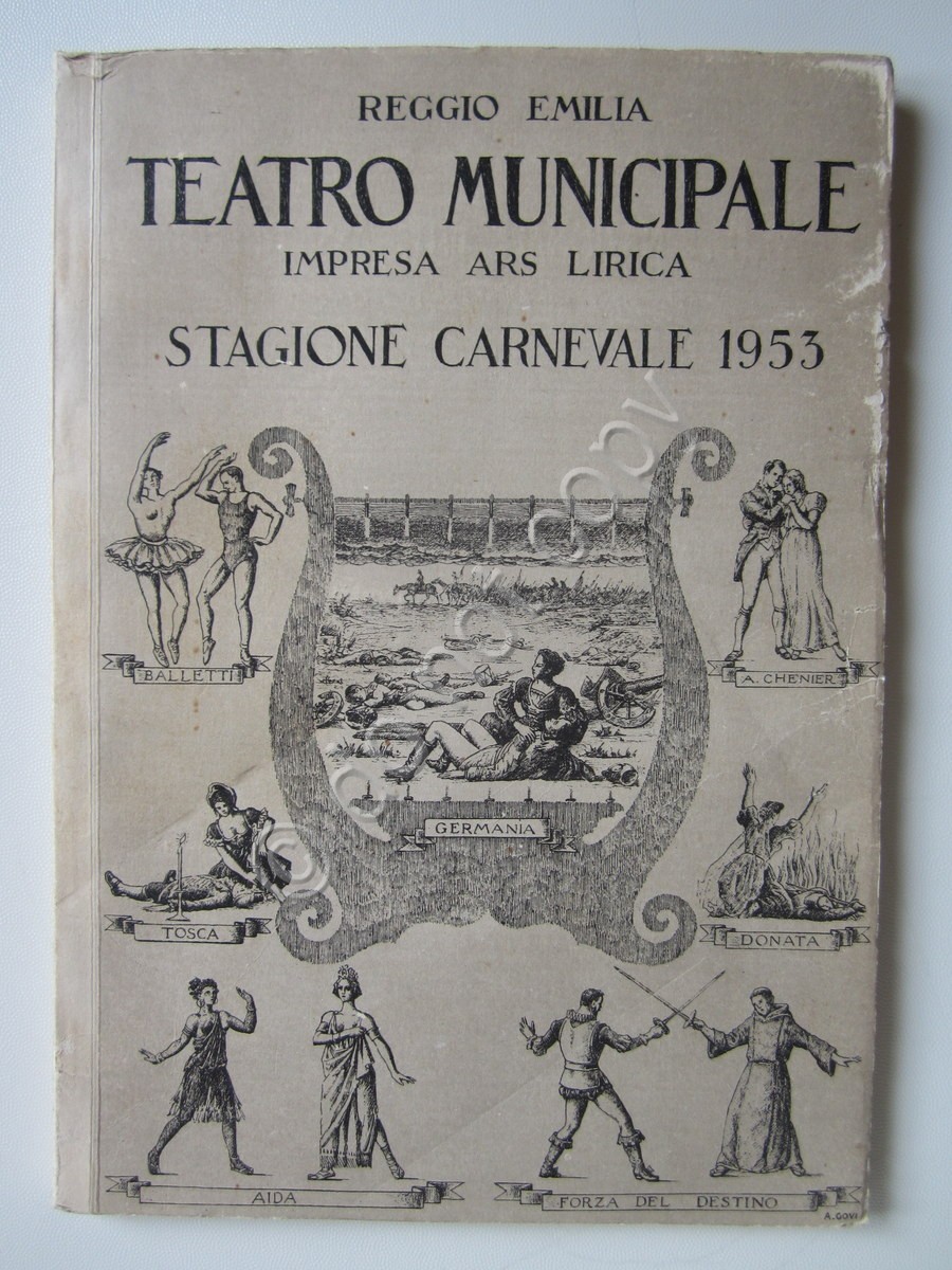 Teatro Municipale Reggio Emilia Stagione Carnevale 1953 Aida Tosca Verdi …