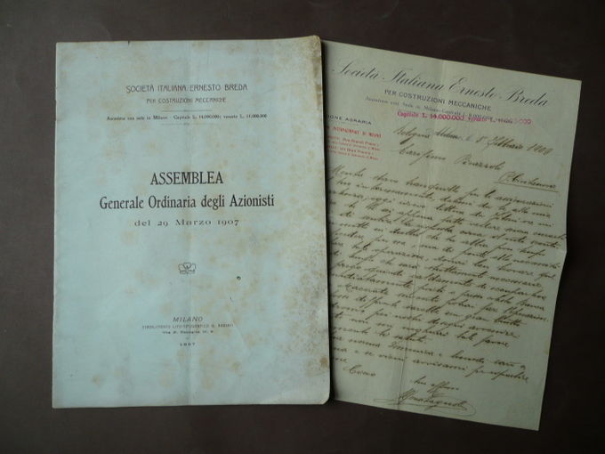 Tecnica Ingegneria Breda Meccanica Ferrovie Sesto S. Giovanni Treni 1907