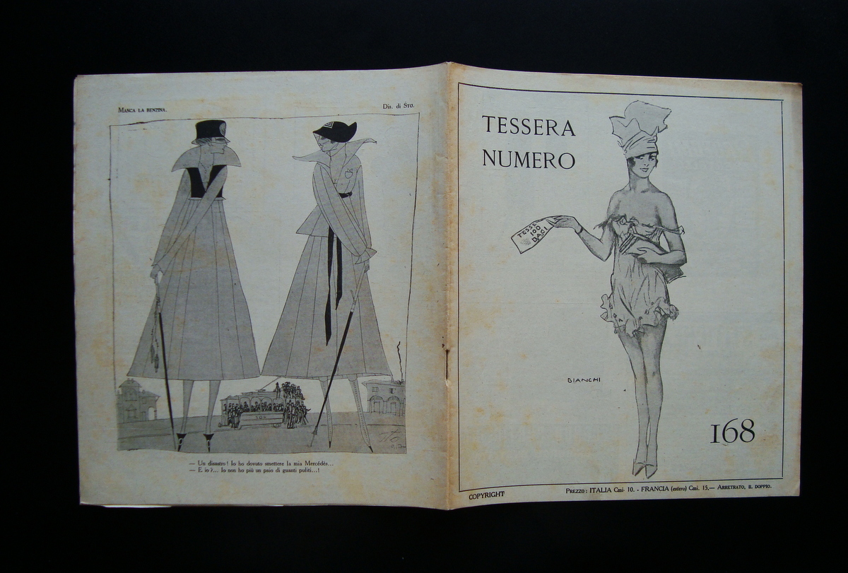 TESSERA NUMERO 168 Anno V 11 Marzo 1917 Torino Bianchi …