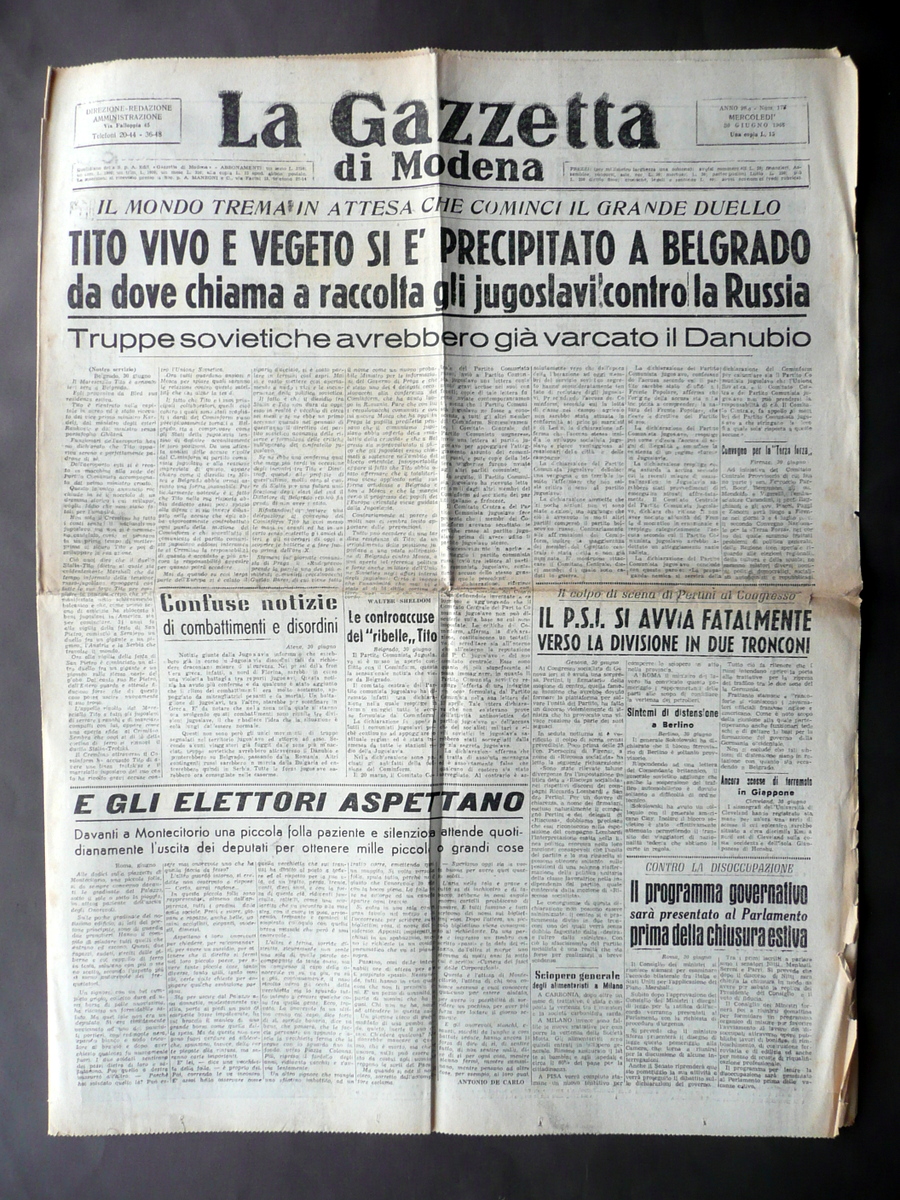 Tito Vivo e Vegeto a Belgrado Jugoslavia Russia Gazzetta di …