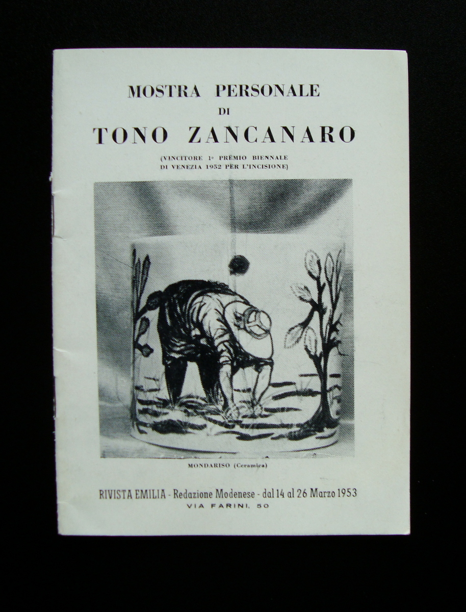Tono Zancanaro mostra personale 1953 Giorgio Rubinato Realismo