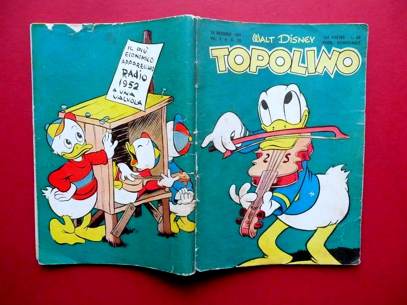 Topolino Vol. X Numero 56 10 Dicembre 1952 Walt Disney …