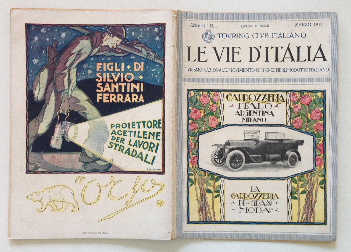 Touring Herlitzka L'Arruolamento dei Piloti dell'Aria Vie d'Italia n3 Marzo …