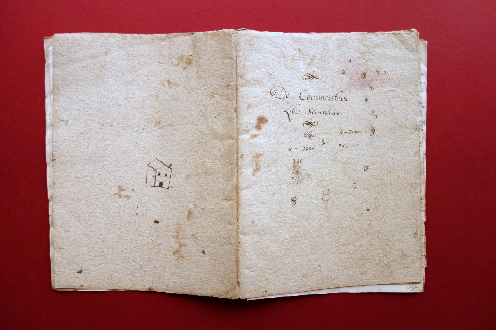 Trattato Manoscritto De Contractibus Liber Secundis Primo '800 Non Completo