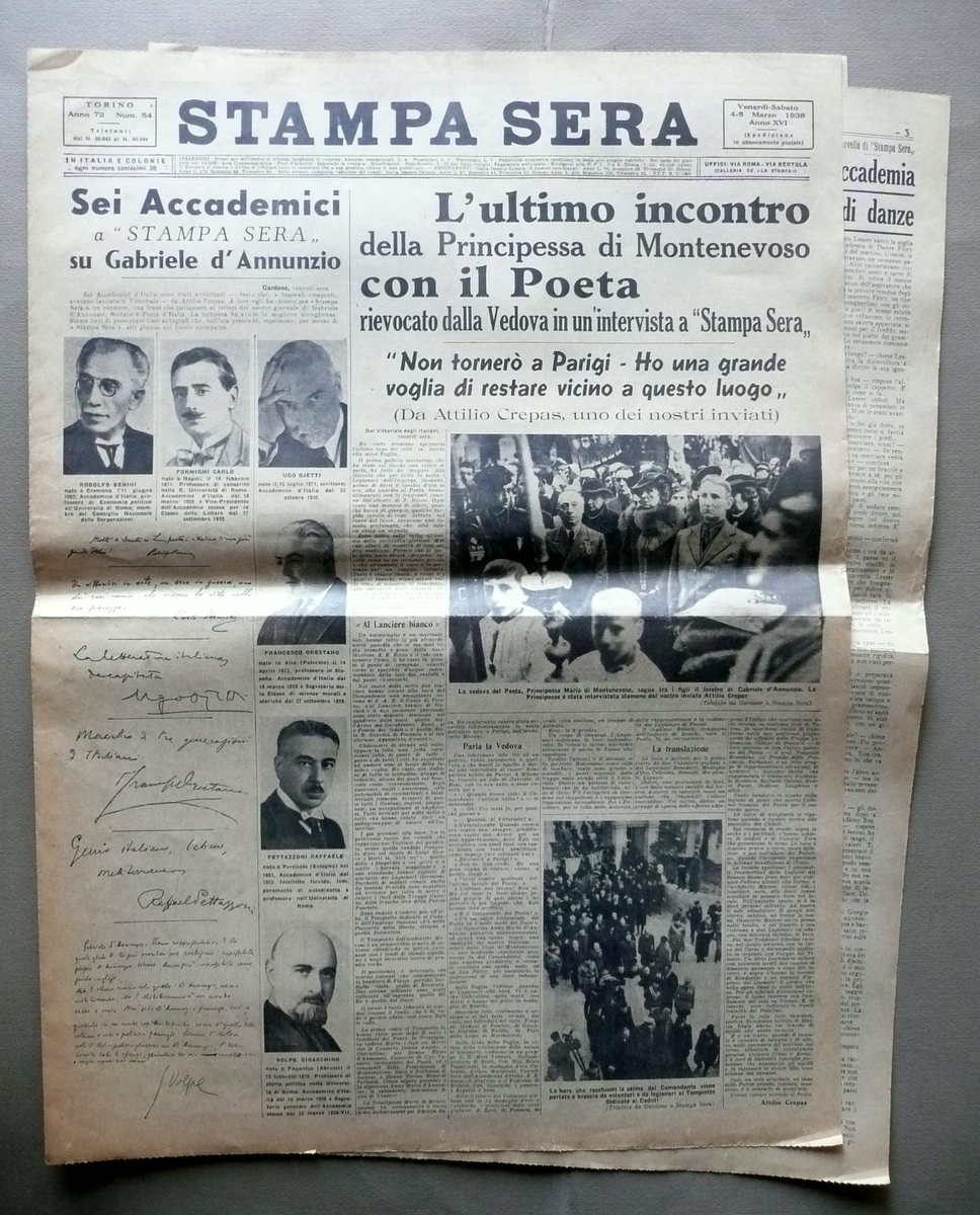 Ultimo Incontro della Principessa di Montenevoso con il Poeta Stampa …