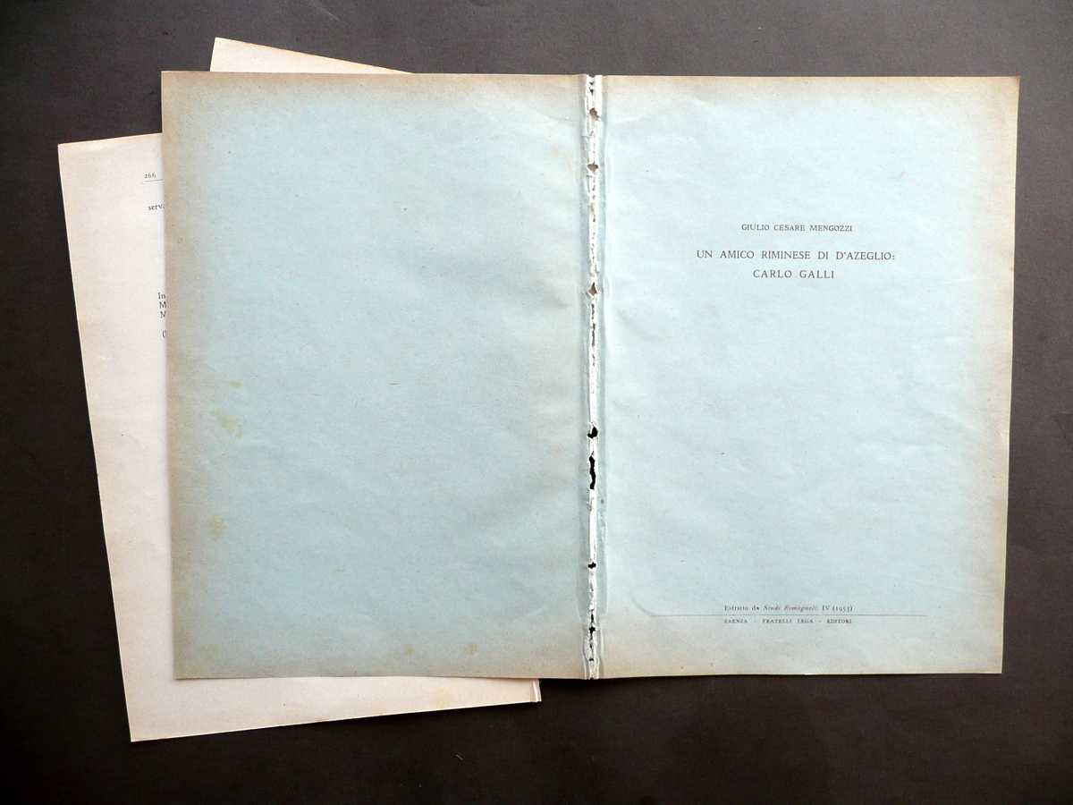 Un Amico Riminese di D'Azeglio Carlo Galli G. C. Mengozzi …