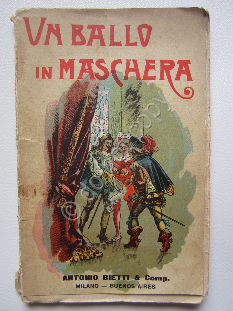 Un Ballo in Maschera Giulio Milanetti 1906 Romanzo Racconto Popolare …