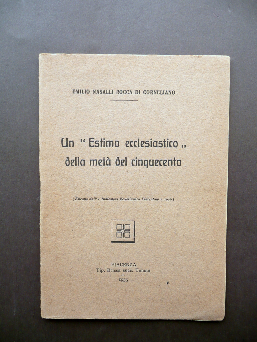 Un Estimo Ecclesiastico della Met‡ del '500 E. Nasalli Rocca …