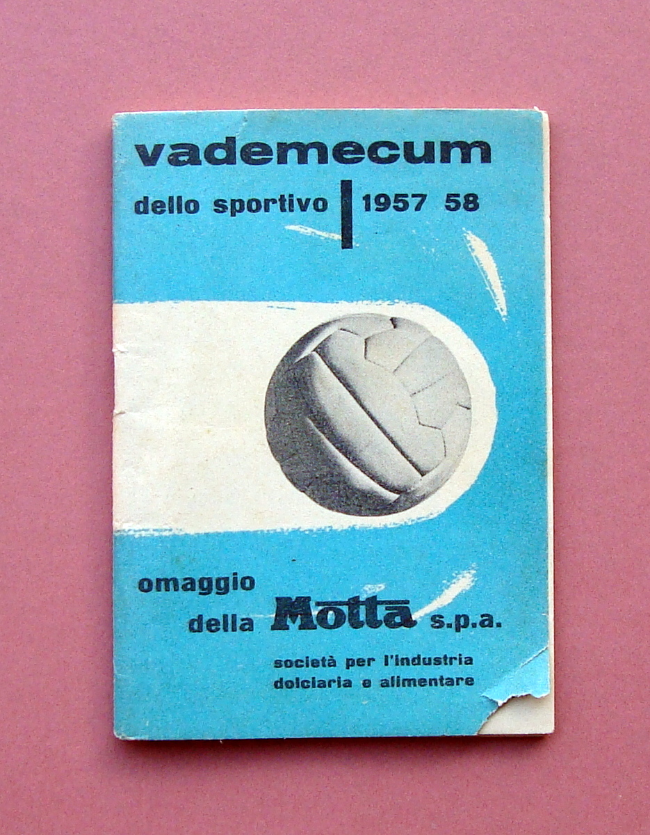 Vademecum dello Sportivo 1957 58 pubblicit‡ Motta partite calcio