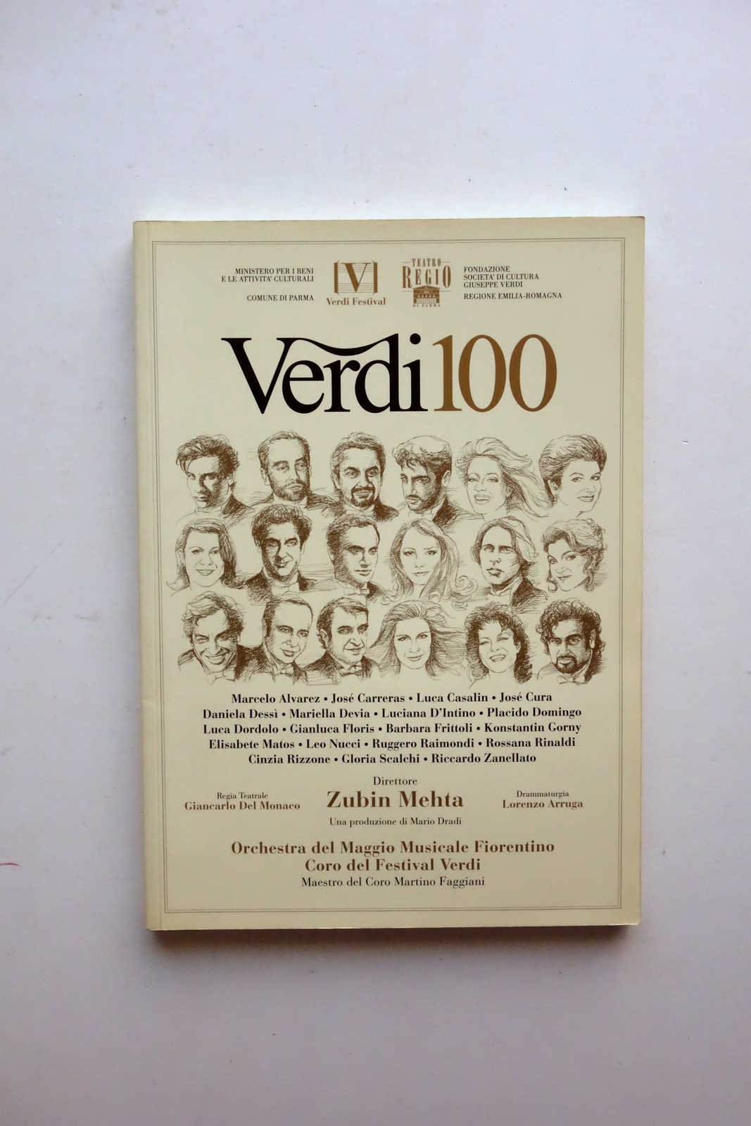 Verdi 100 Teatro Regio Parma Verdi Festival Del Monaco Zubin …