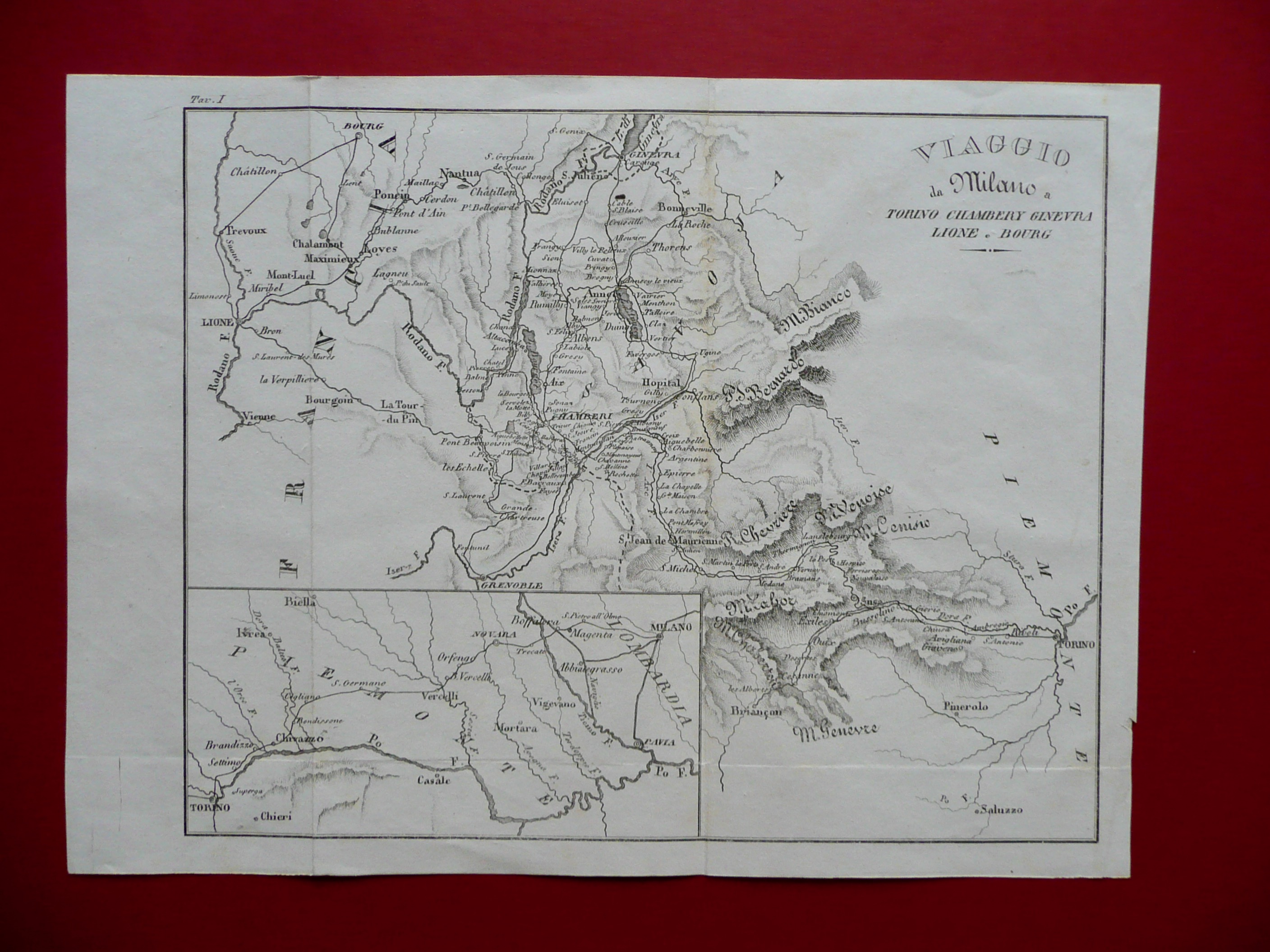 Viaggio da Milano a Torino Chambery Ginevra Lione Bourg Carta …