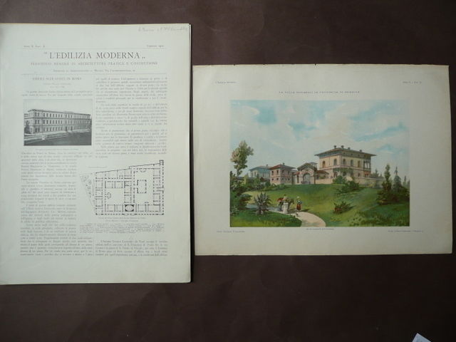 Villa Fenaroli Progetto Cromolitografia Carmignone Brescia Francia Corta 1901
