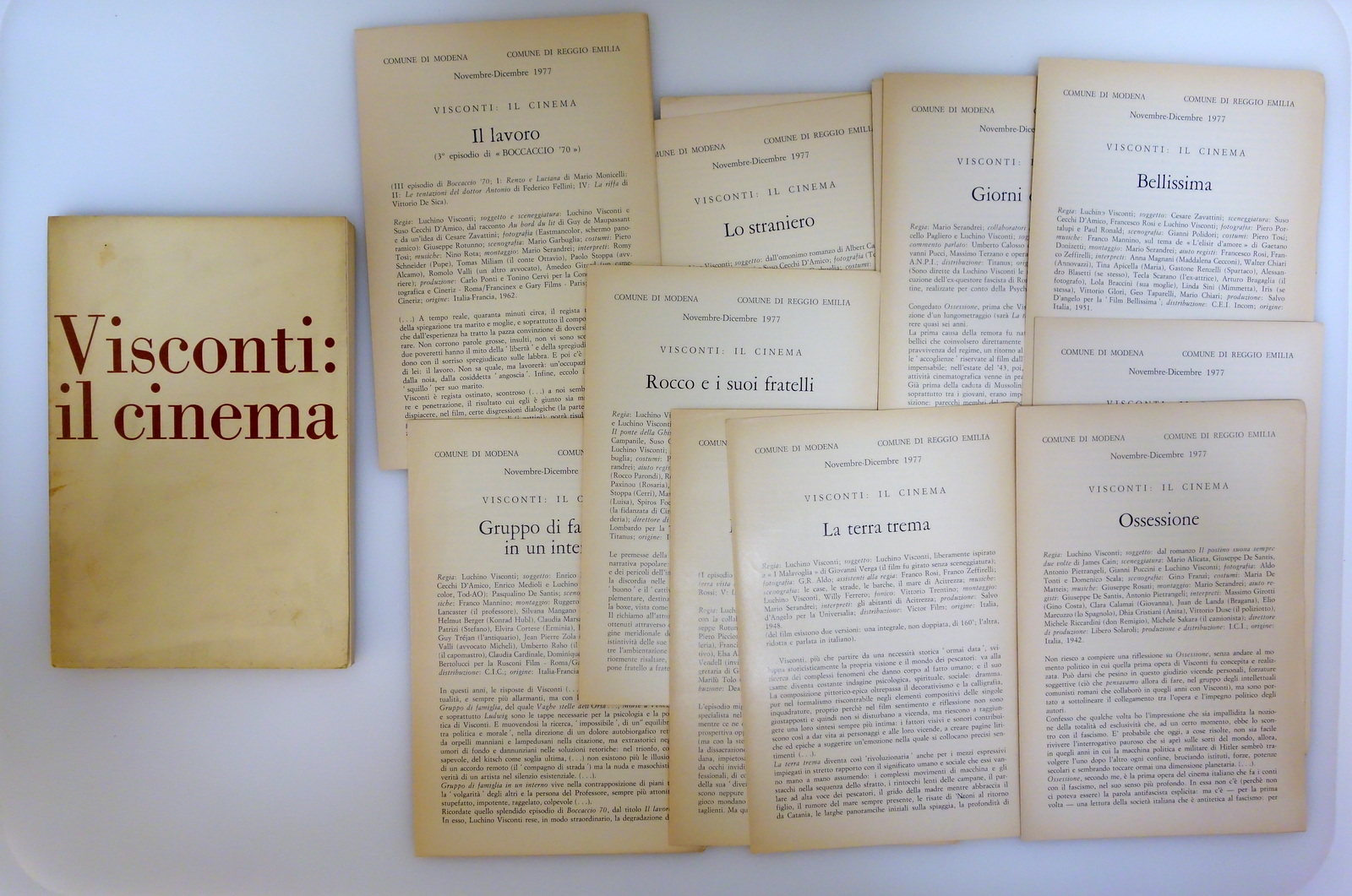Visconti: il Cinema Catalogo Critico Modena Reggio Emilia 1977 16 …