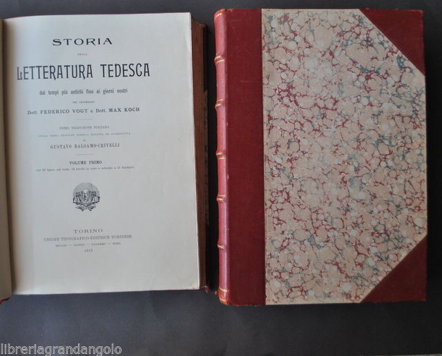 Vogt Koch Storia della Letteratura Tedesca Balsamo Crivelli 1912