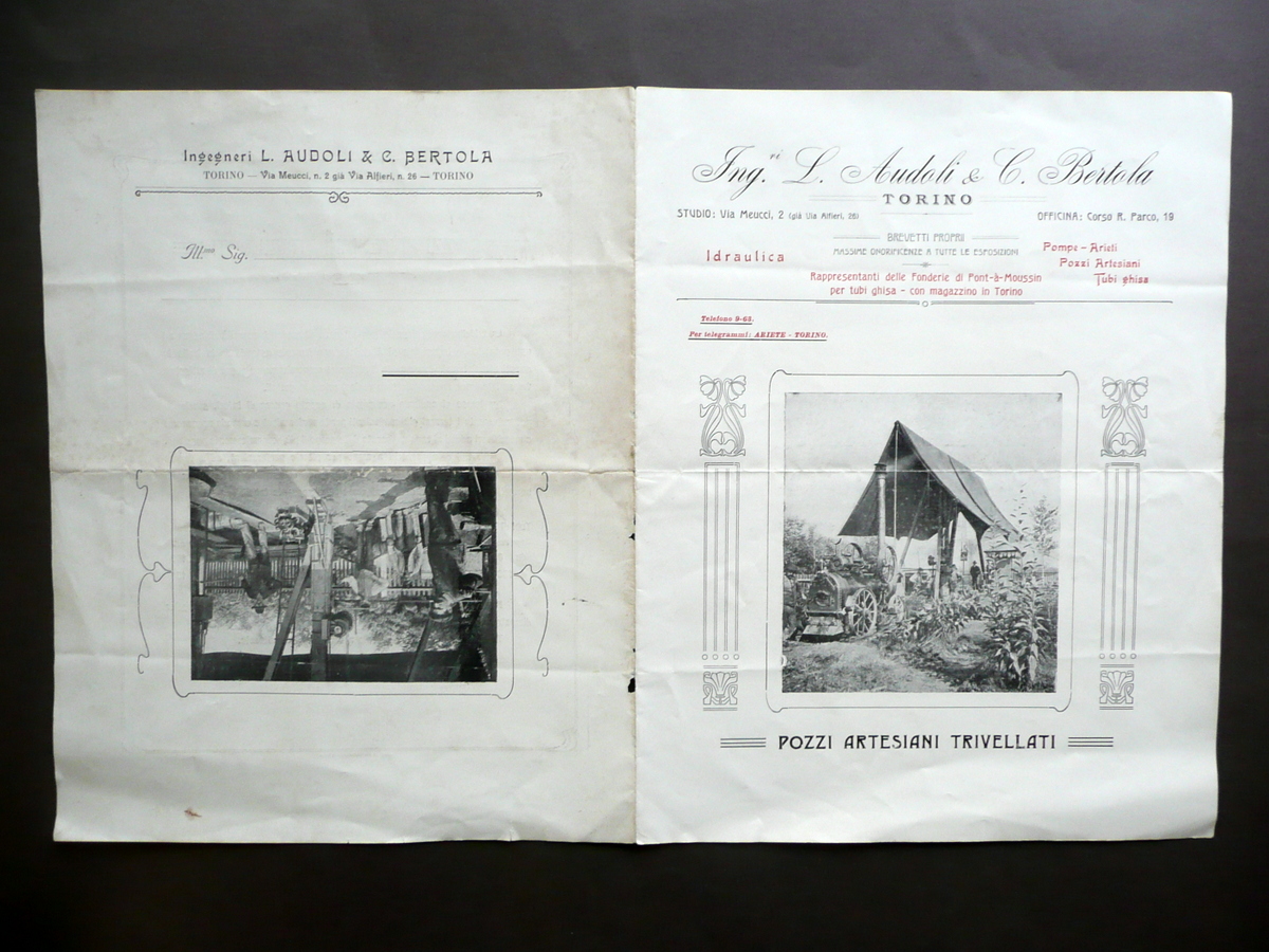 Volantino Audioli e Bertola Torino Pozzi Artesiani Trivellati Pompe Primo …