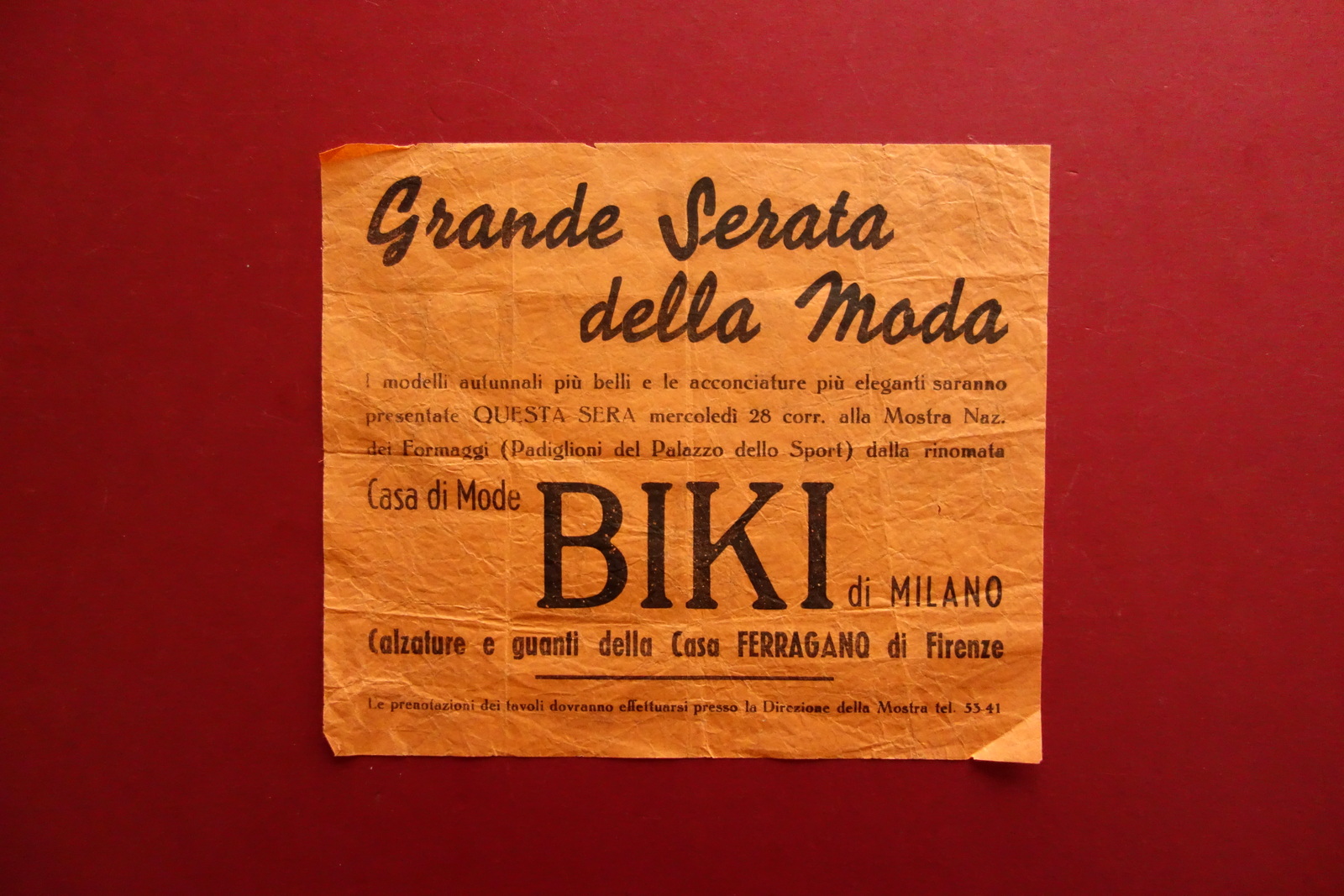 Volantino Grande Serata della Moda Biki Milano Calzature e Calze …