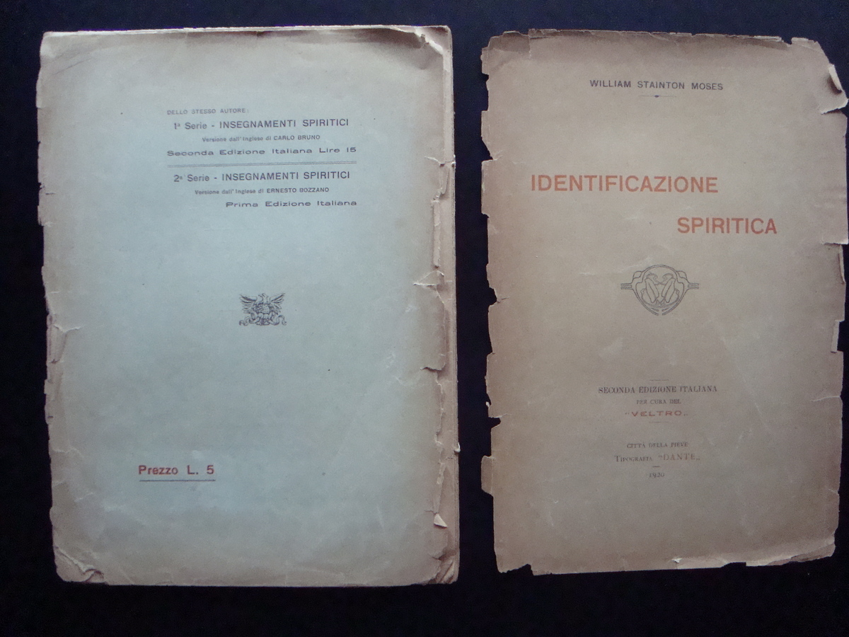 William Stainton Moses Identificazione Spiritica 1920 Carlo Bruno Atanor