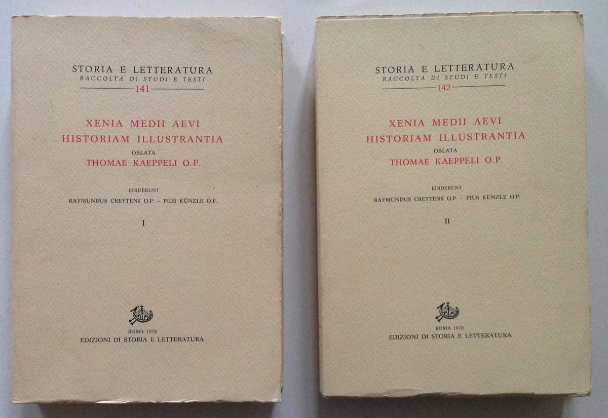 Xenia Medii Avevi Historiam Illustrantia Oblata Thomae Kaeppeli O.P. 2 …