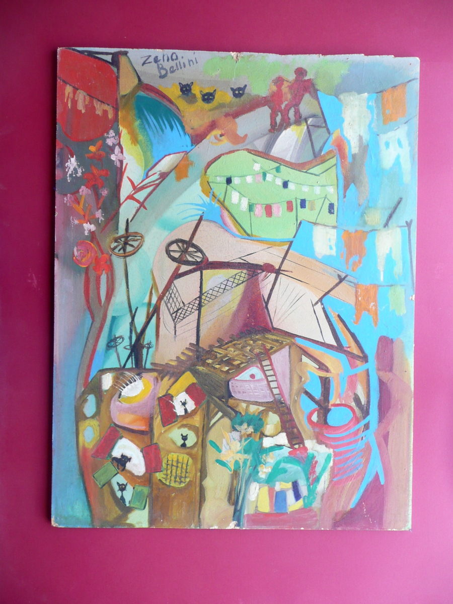 Zeno Bellini Quadro Tempera Pittura Arte Novecento Mirandola Modena Originale