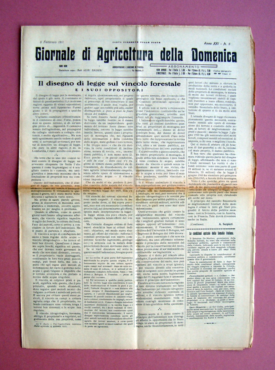Zootecnia Marchigiana Giornale Agricoltura della Domenica 1911