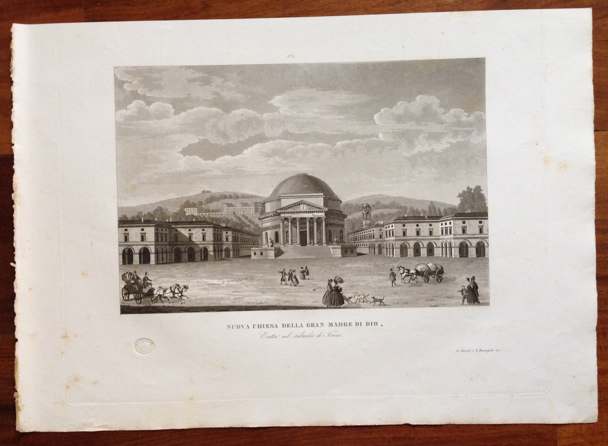 Zuccagni Orlandini Acquaforte Originale 1840 Atlante Chiesa Madre di Dio …