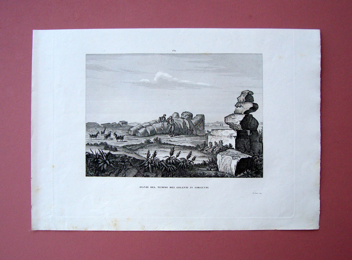 Zuccagni Orlandini Avanzi del Tempio dei Giganti in Girgenti 1844 …
