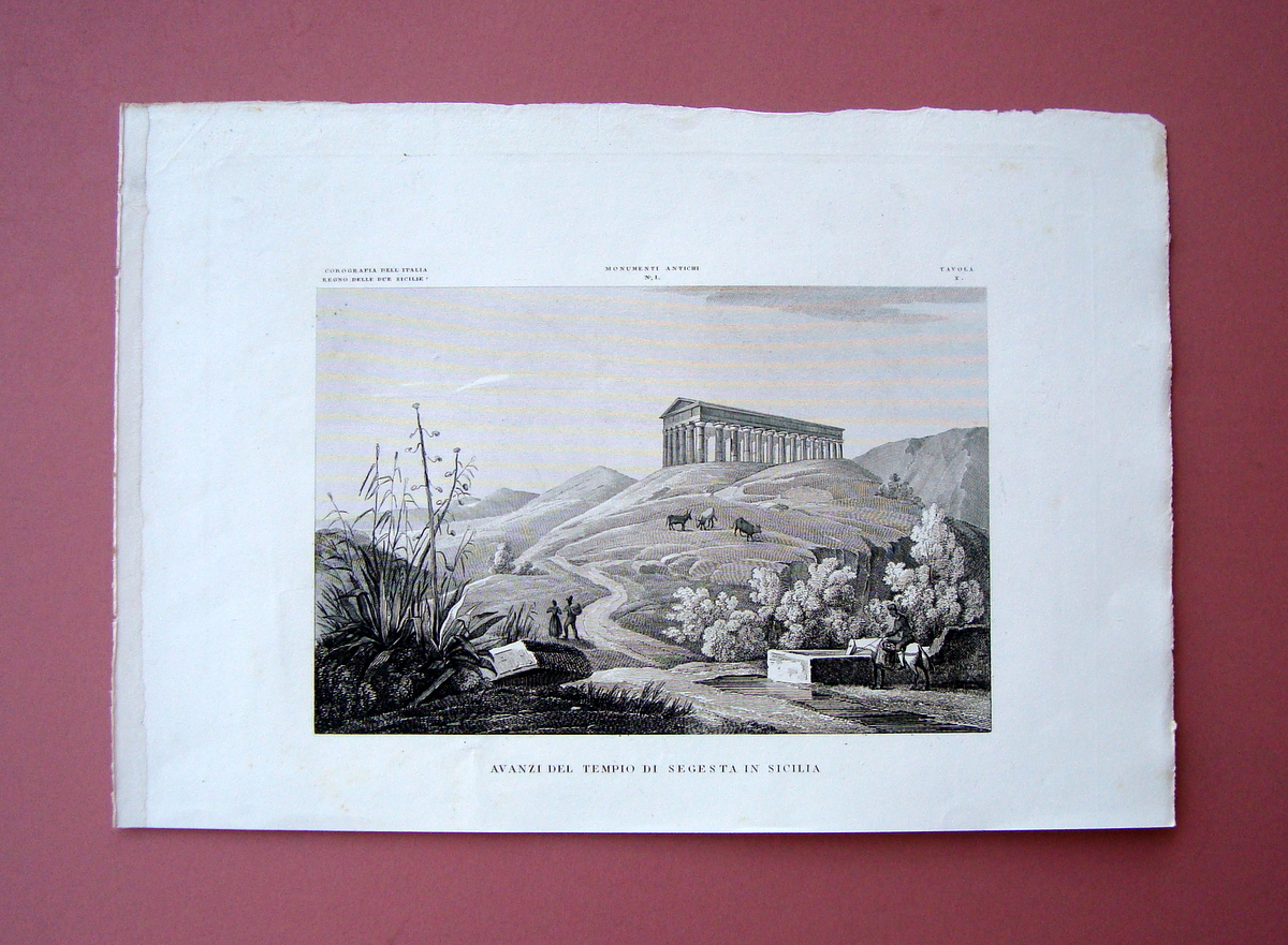 Zuccagni Orlandini Avanzi del Tempio di Segesta in Sicilia 1844 …