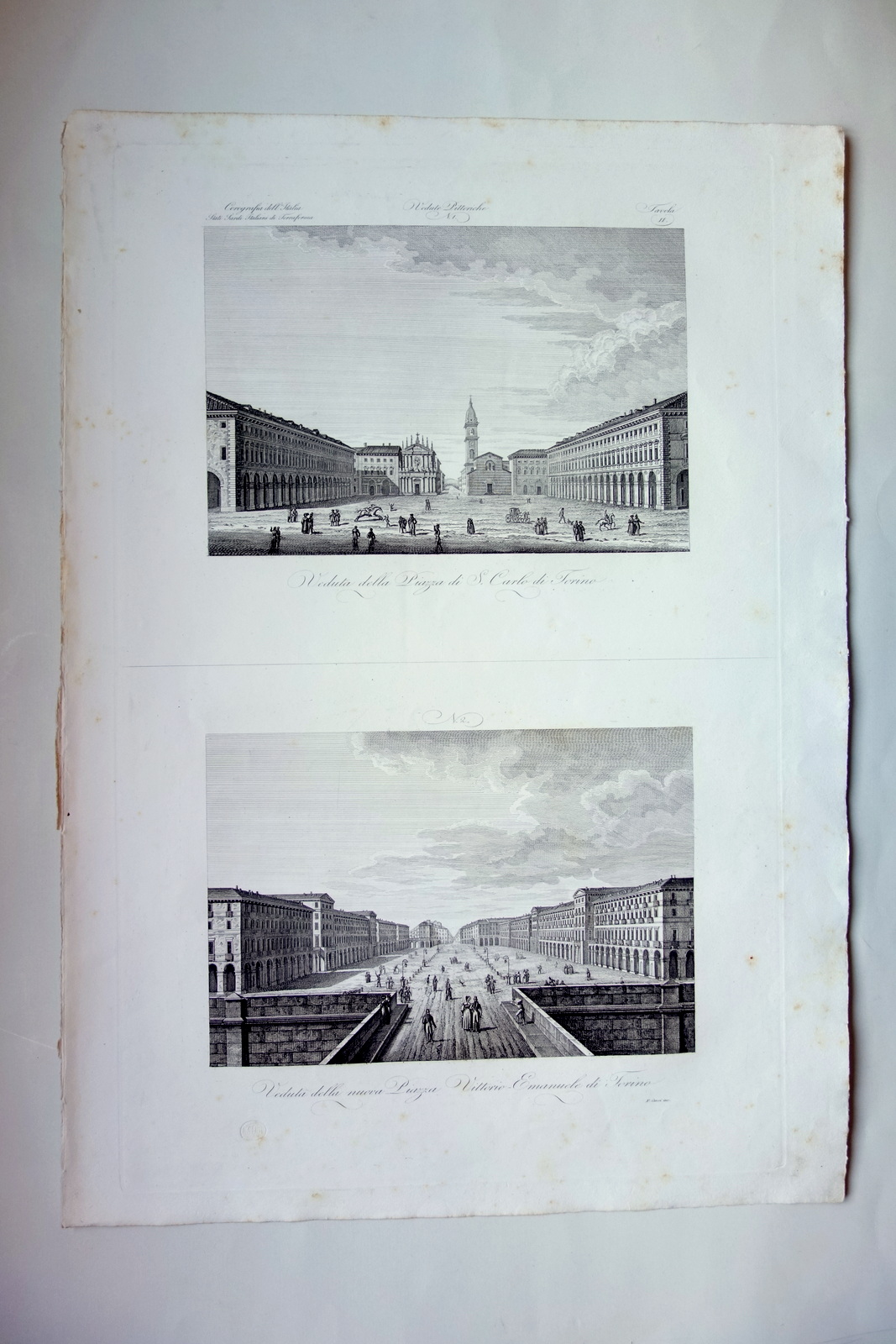 Zuccagni Orlandini Veduta Torino Piazza San Carlo e Vittorio Emanuele …