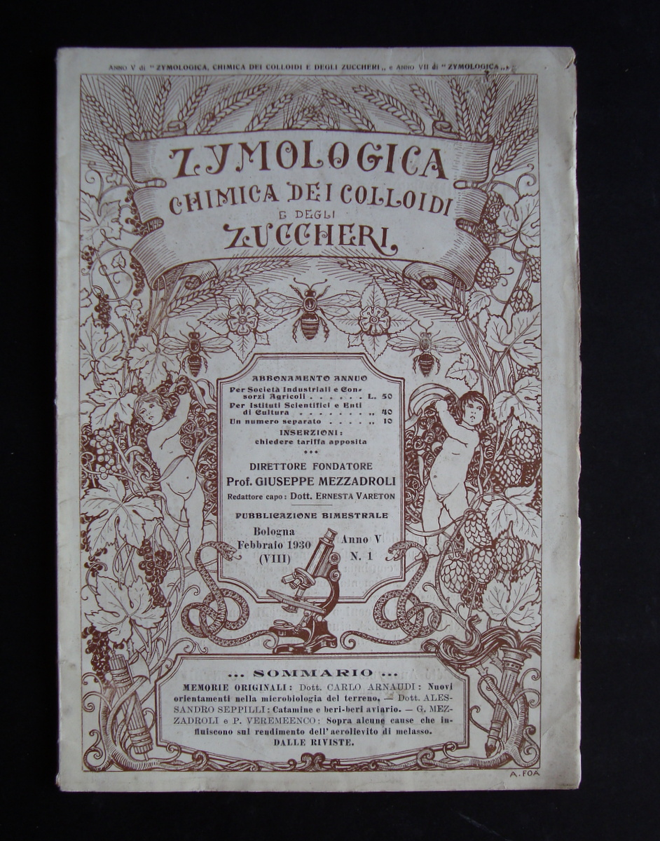 ZYMOLOGICA CHIMICA DEI COLLOIDI E DEGLI ZUCCHERI RIV ANNO V …