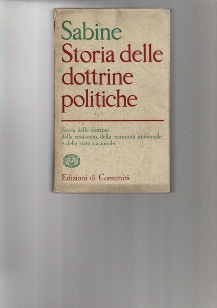 STORIA DELLE DOTTRINE POLITICHE