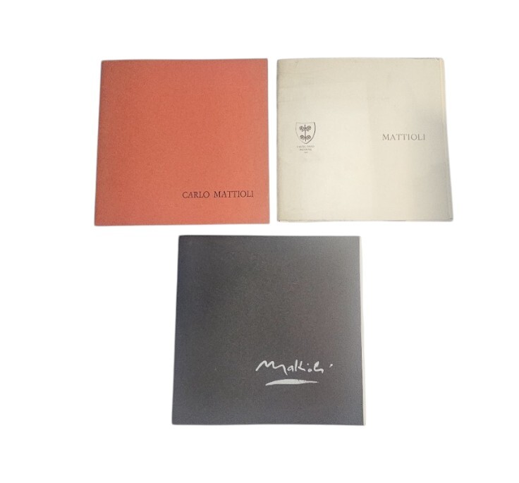 3 brochure Carlo Mattioli Mostre
