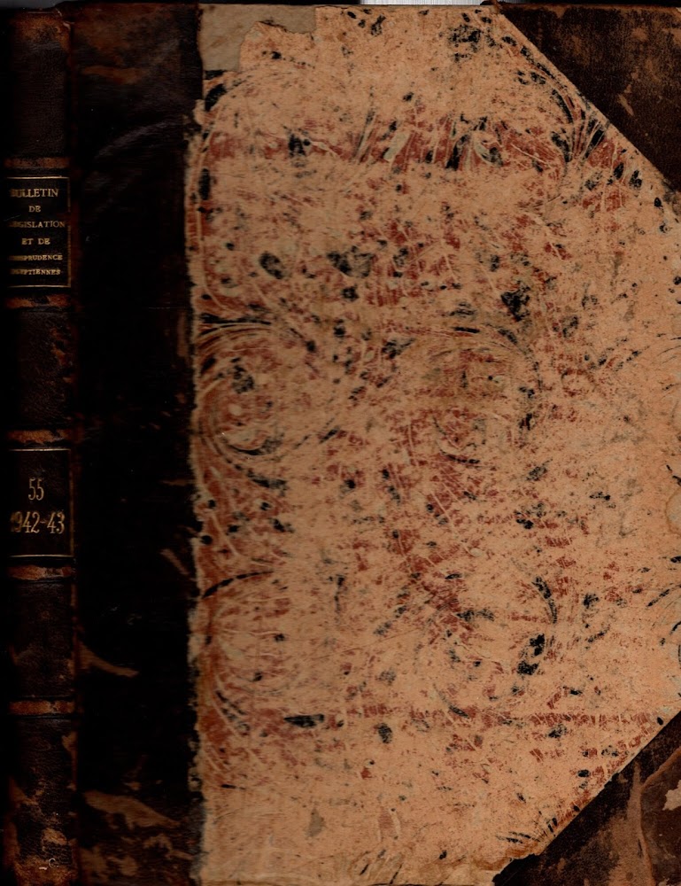BULLETIN DE LEGISLATION ET DE JURISPRUDENCE EGYPTIENNES 1942