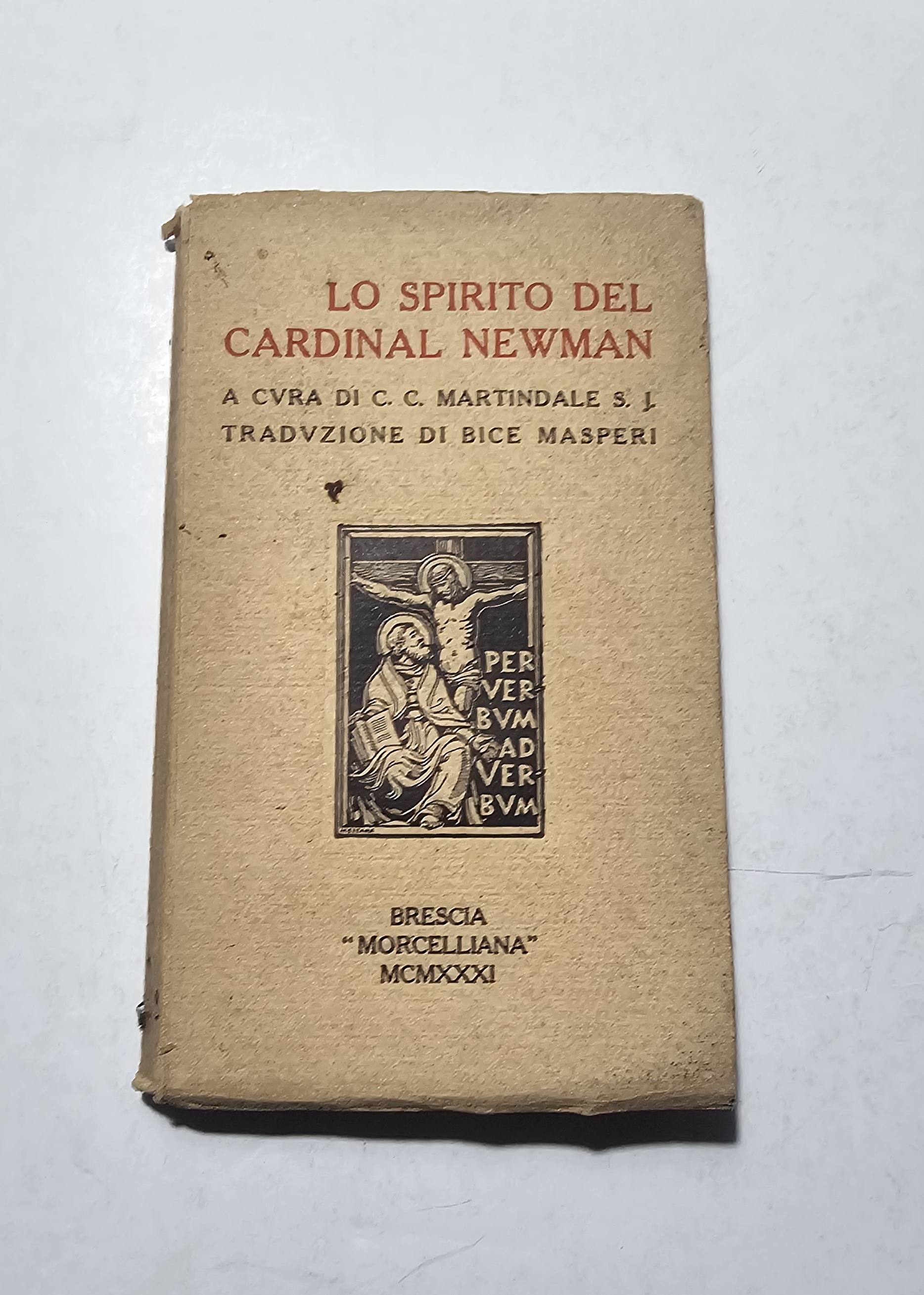 Cardinal Newman Spirito Libro Antico 1931 Morcelliana Brescia Teologia