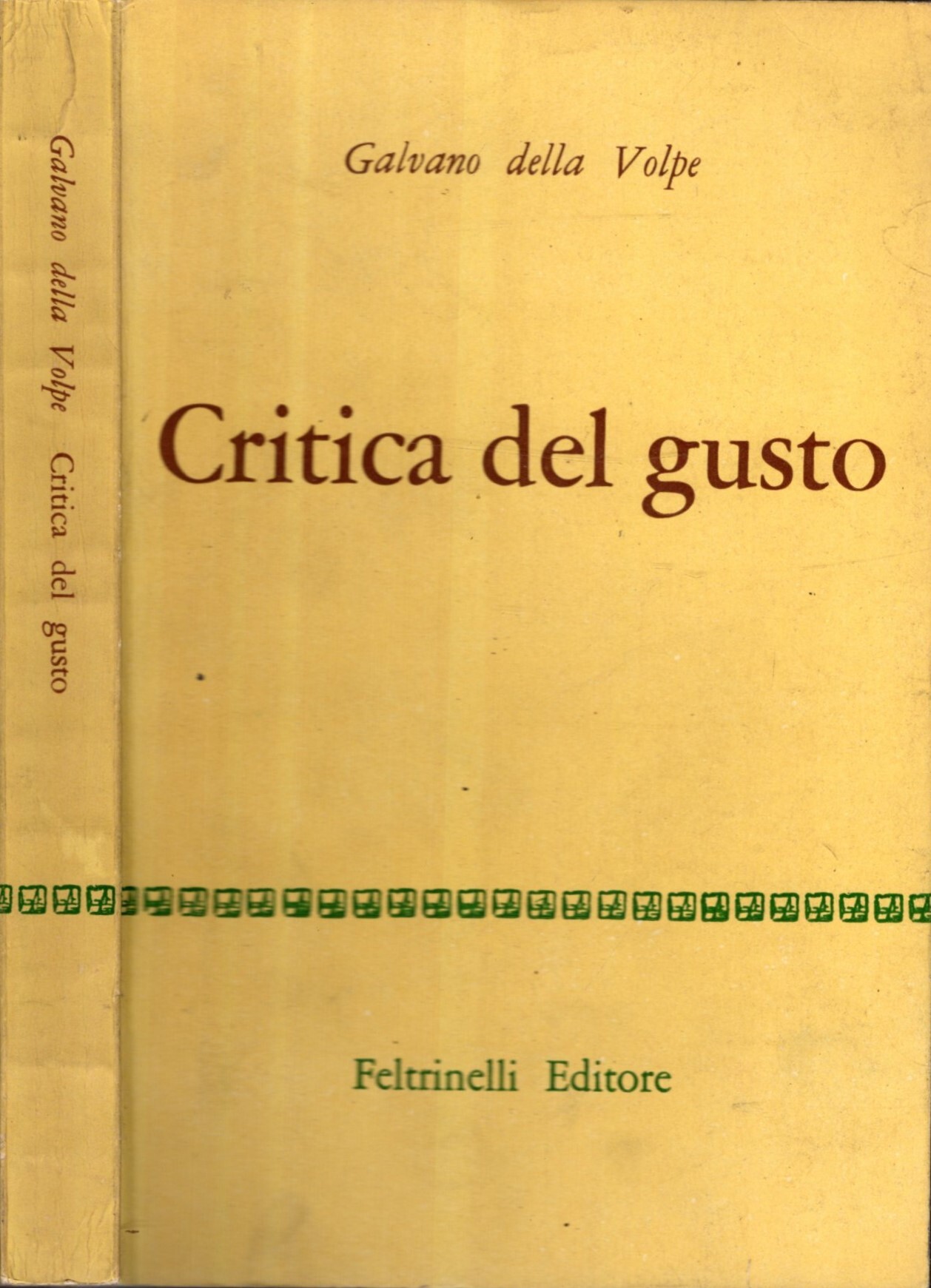 Critica del gusto di Galvano della Volpe