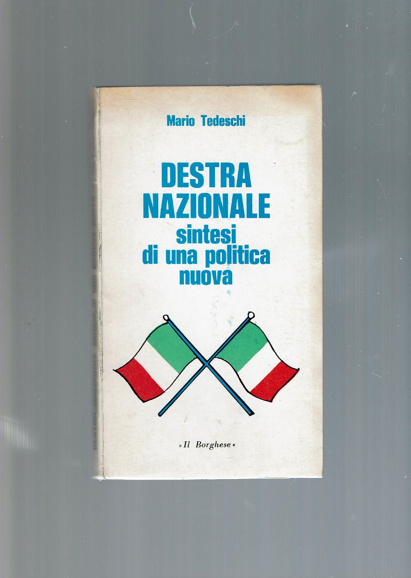 DESTRA NAZIONALE SINTESI DI UNA POLITICA NUOVA