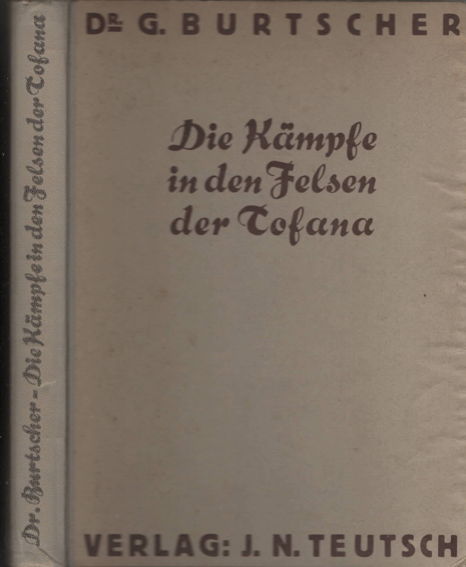 Die Kämpfe in den Felsen der Tofana (Originalausgabe 1935) di …