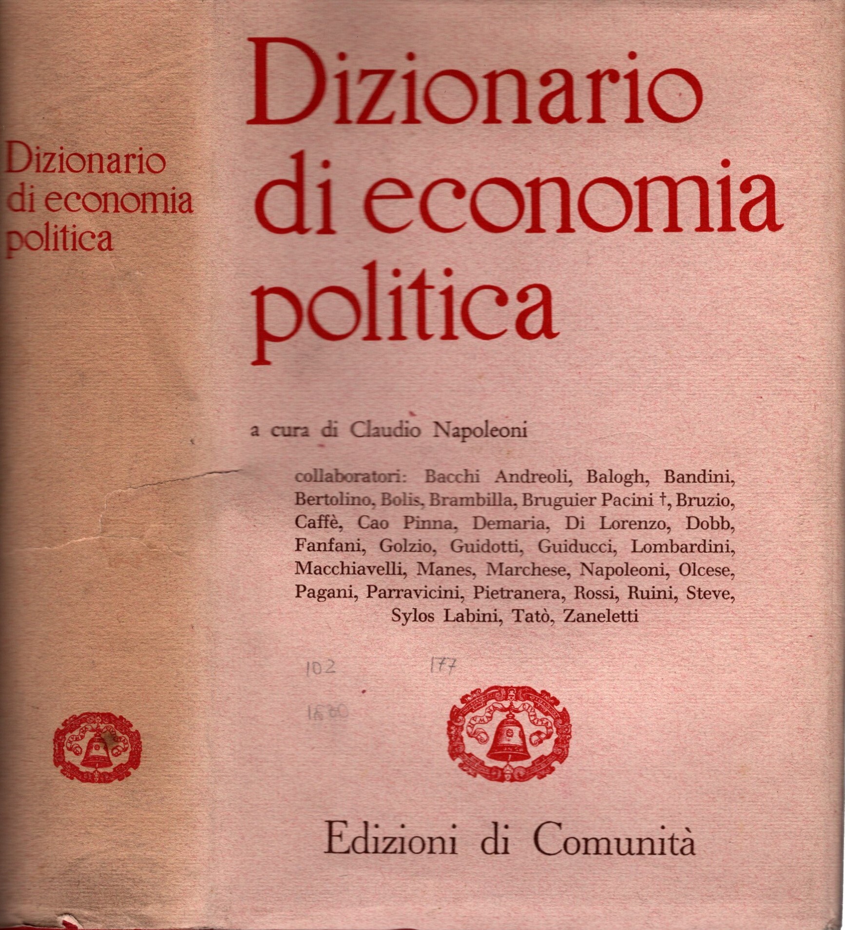 Dizionario di economia politica a cura di Claudio Napoleoni