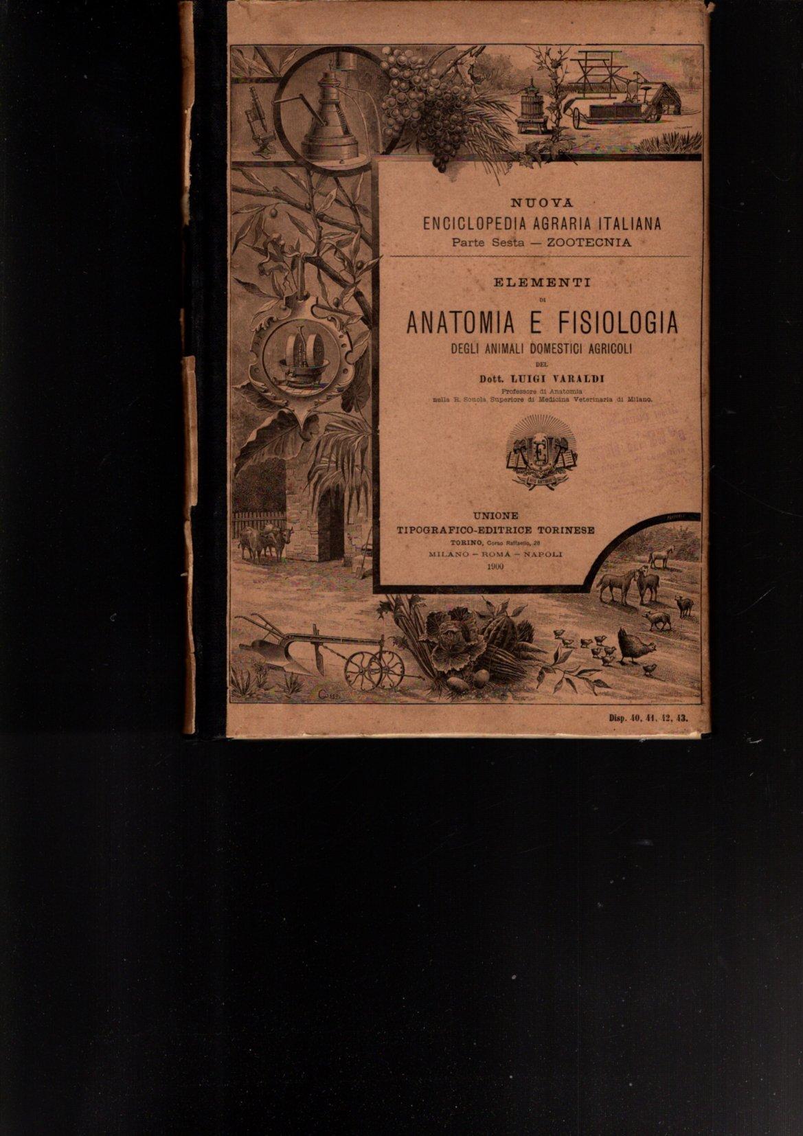 ELEMENTI DI ANATOMIA E FISIOLOGIA DEGLI ANIMALI DOMESTICI AGRICOLI