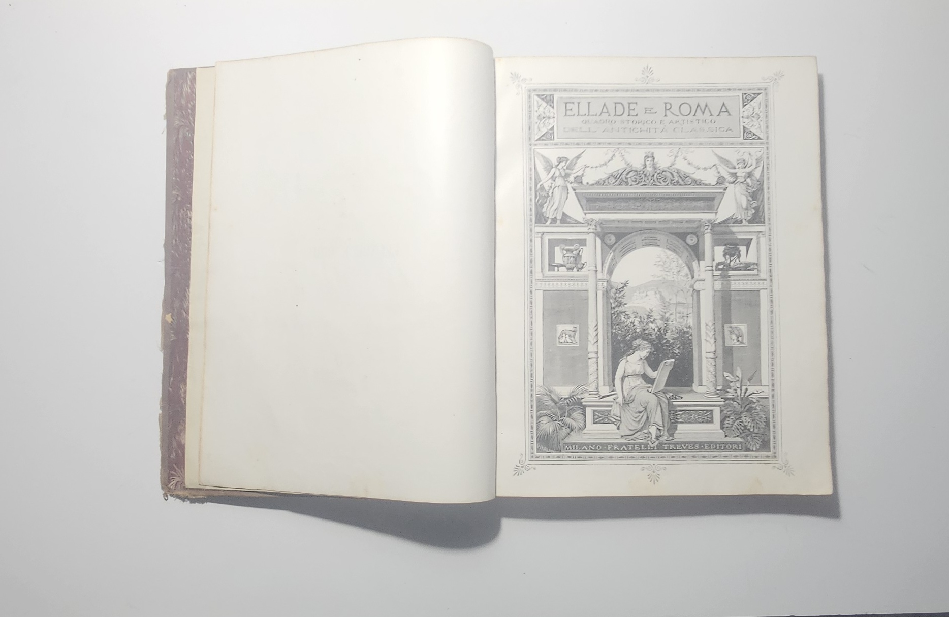 Ellade Roma Falke 1882 Treves Incisioni Antichità Classica Libro Raro
