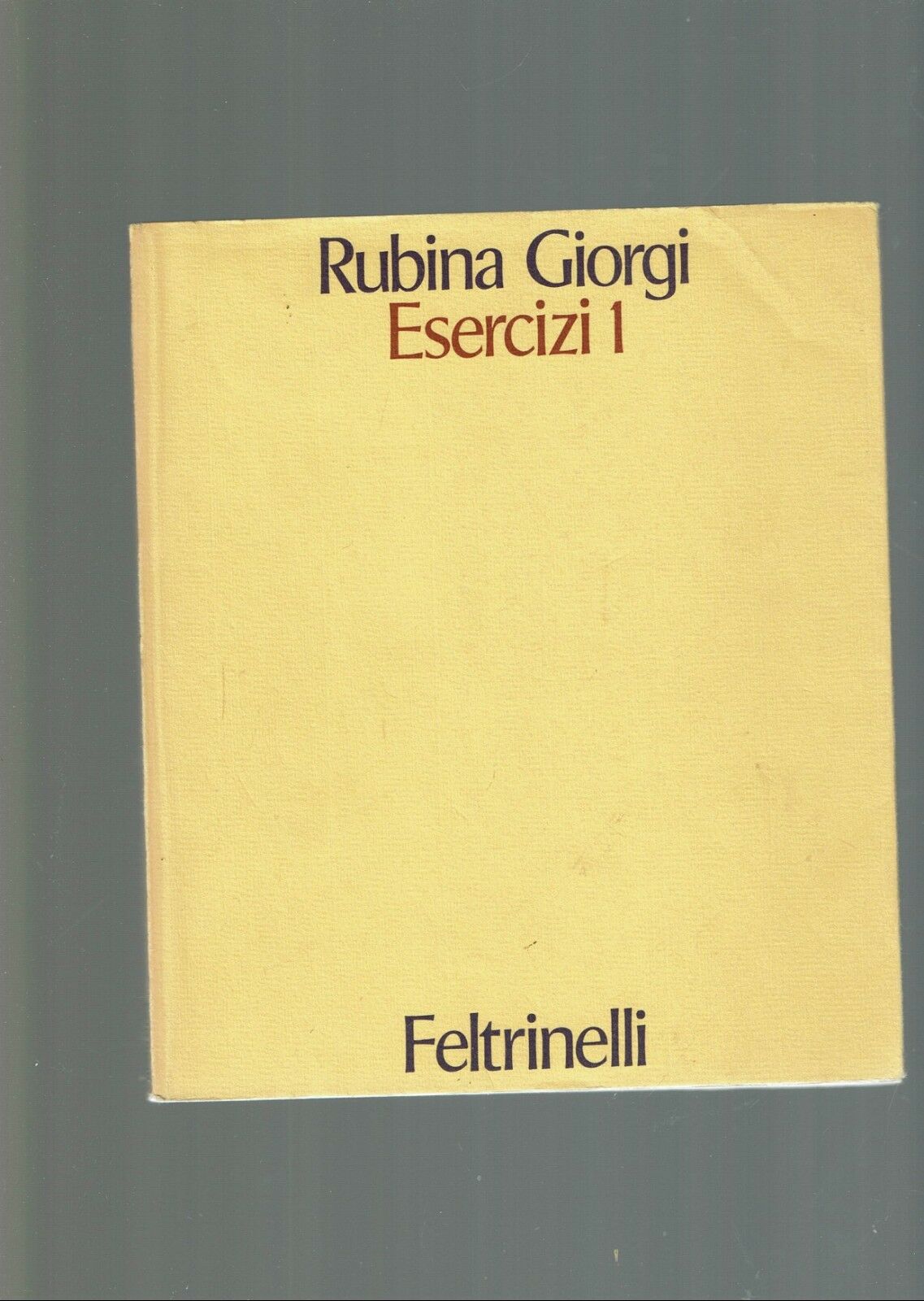 ESERCIZI 1 **GIORGI RUBINA ** FELTRINELLI