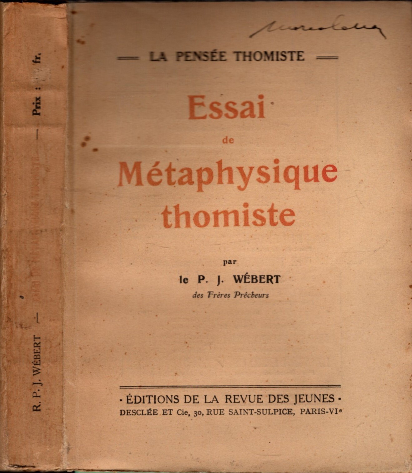 ESSAI DE METAPHYSIQUE THOMISTE