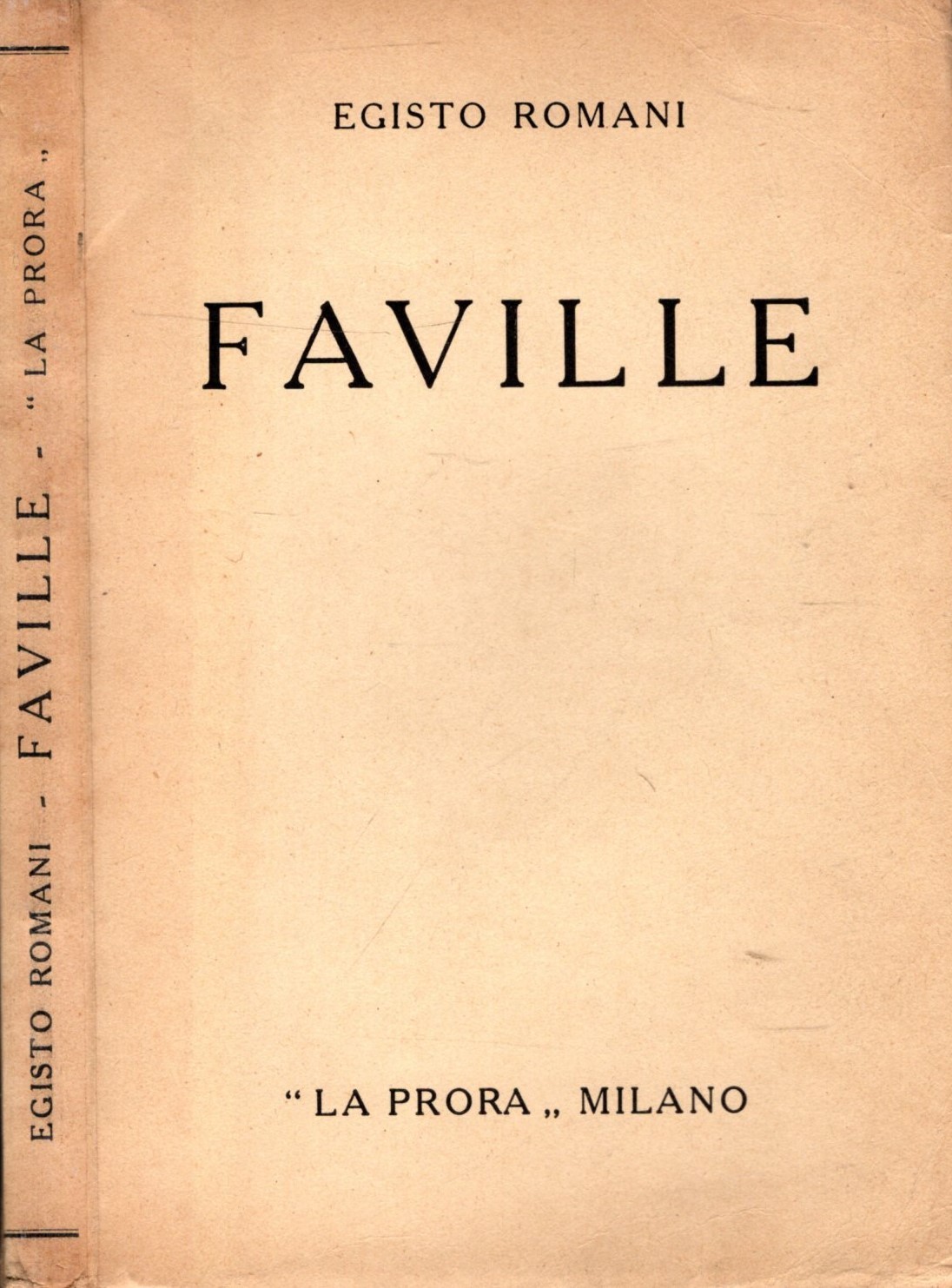 FAVILLE POESIE ** EGISTO ROMANI CON DEDICA