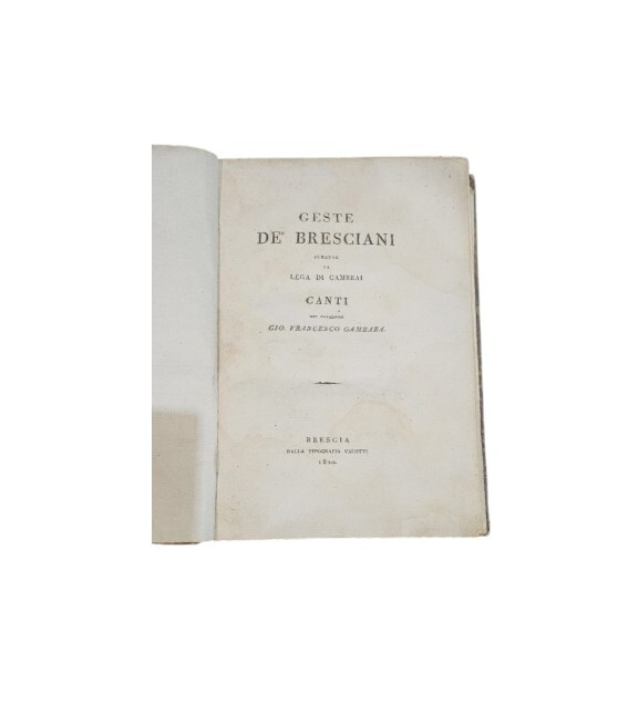 Geste Di Bresciani Durante La Lega Di Cambrai Canti Del …