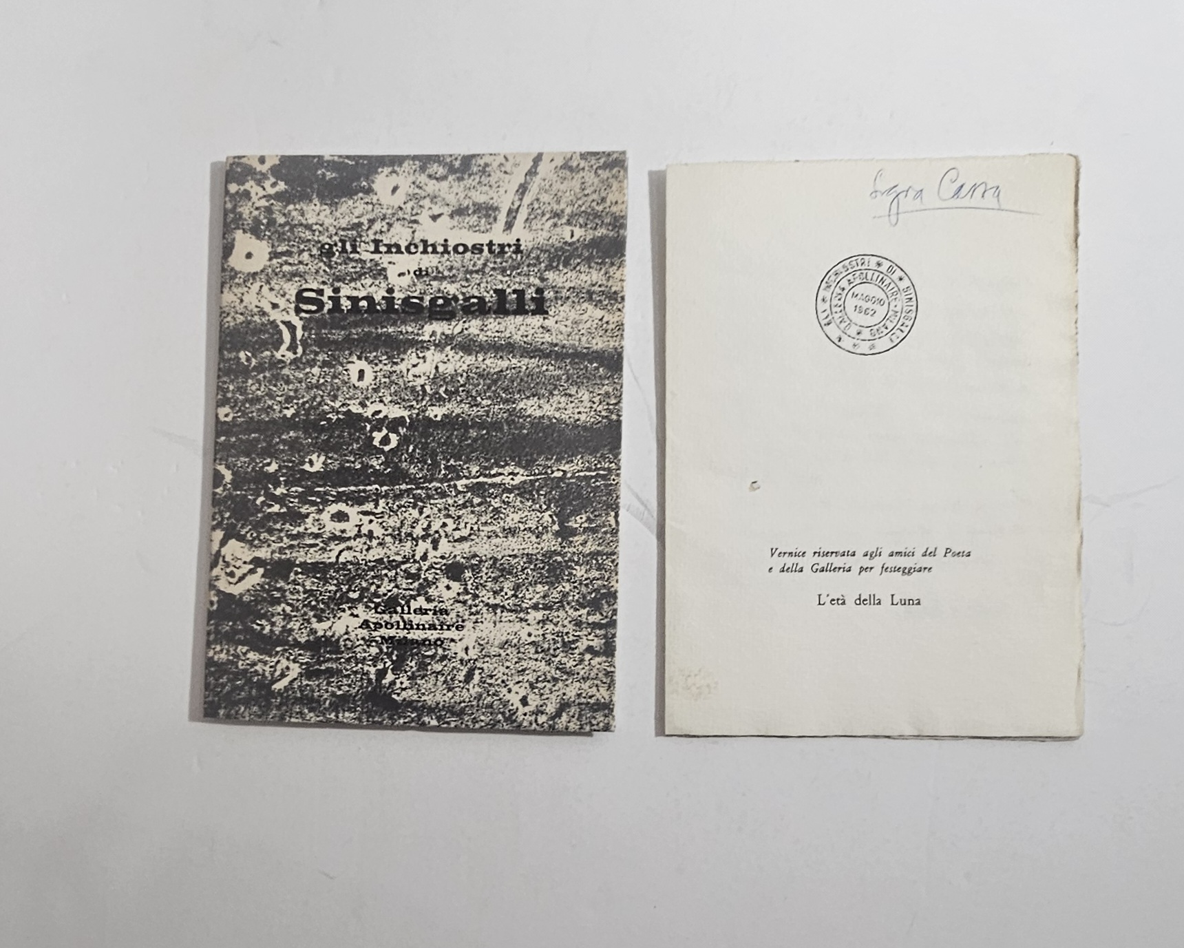 Gli Inchiostri di Sinisgalli Galleria Apollinaire edizione riservata arte 1962