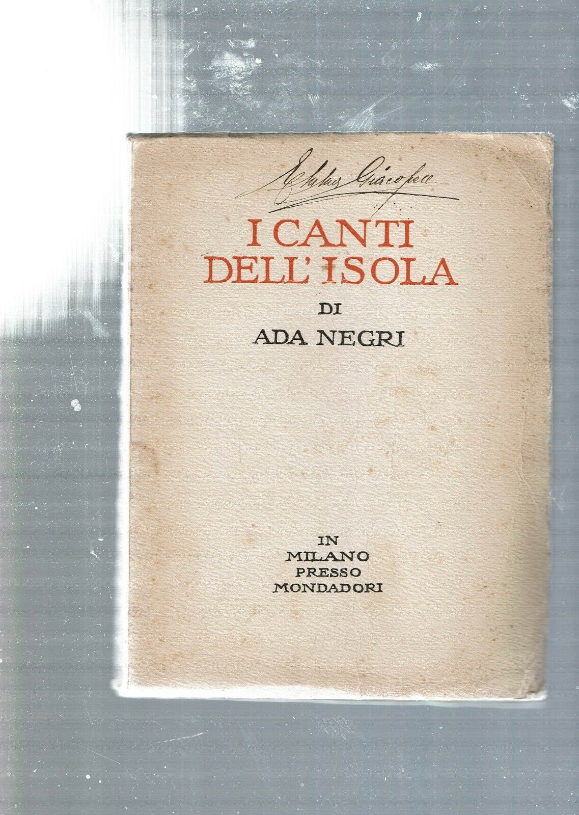 I CANTI DELL'ISOLA ** ADA NEGRI