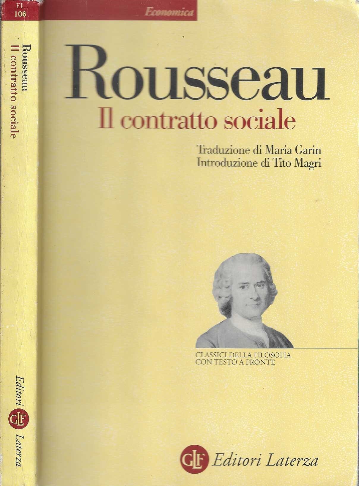 Il contratto sociale. Testo francese a fronte
