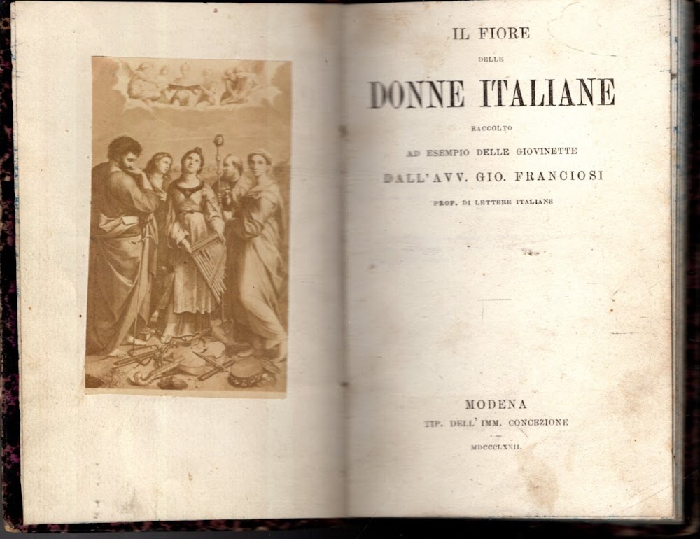 Il Fiore Delle Donne Italiane Raccolto Ad Esempio Delle Giovinette. …