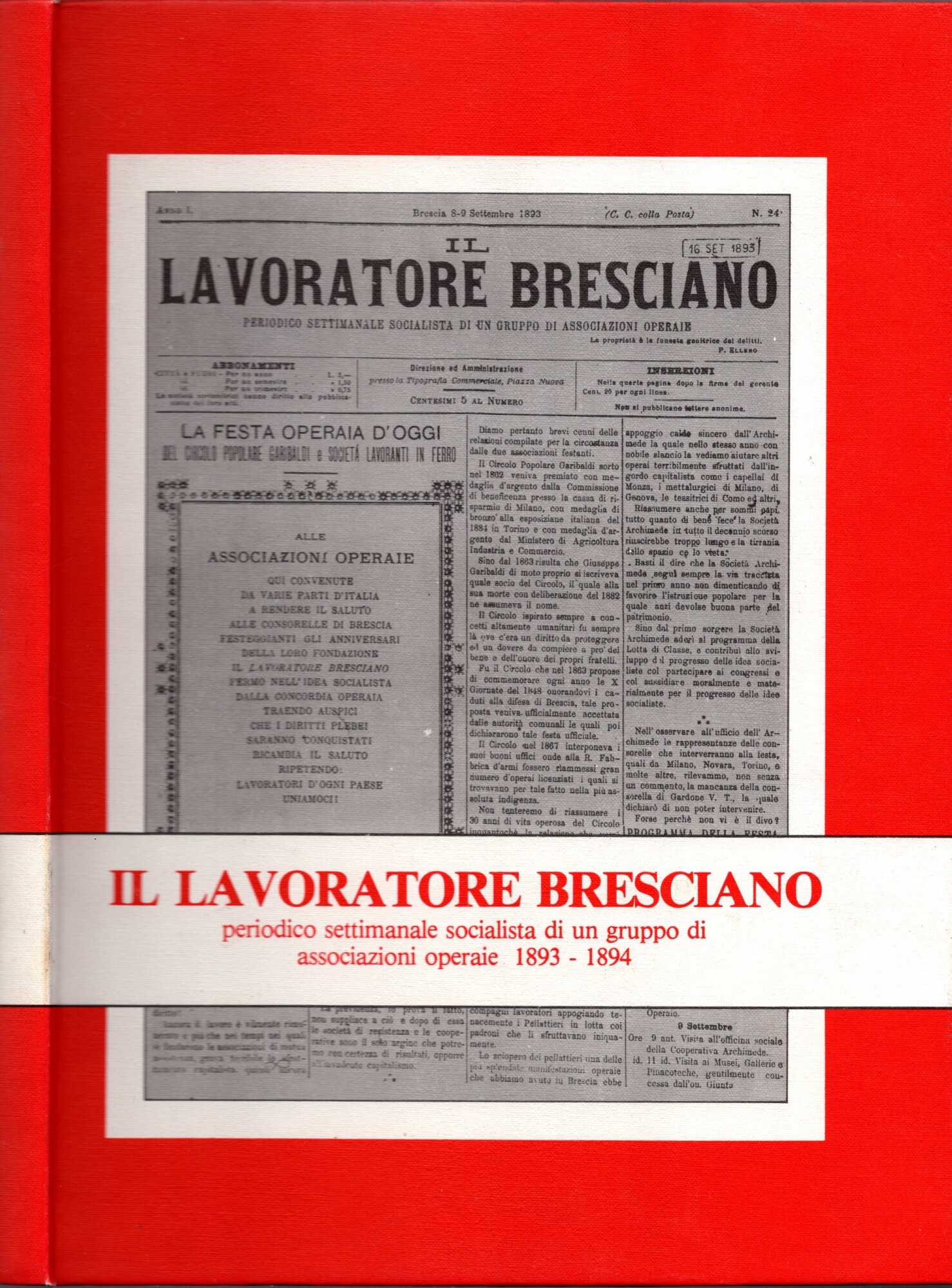 Il Lavoratore Bresciano Periodico Settimanale Socialista Di Un Gruppo Di …